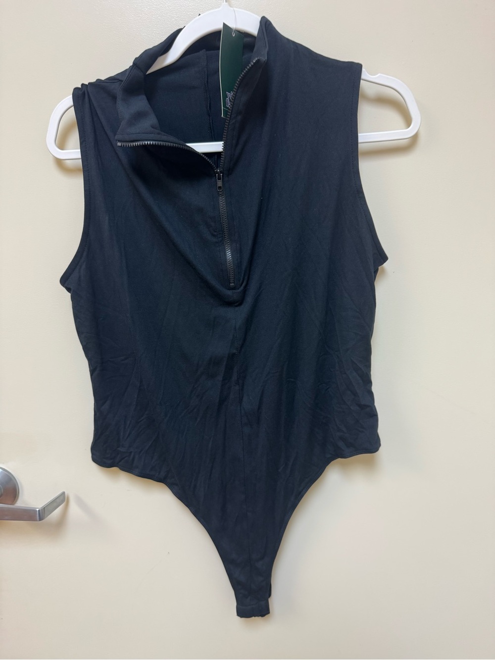 All in Motion Black Sleeveless Zip-Front One Piece. XXL